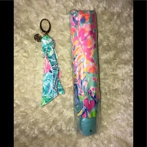 Lily Pulitzer Umbrella & Keychain & sunglass Pouch